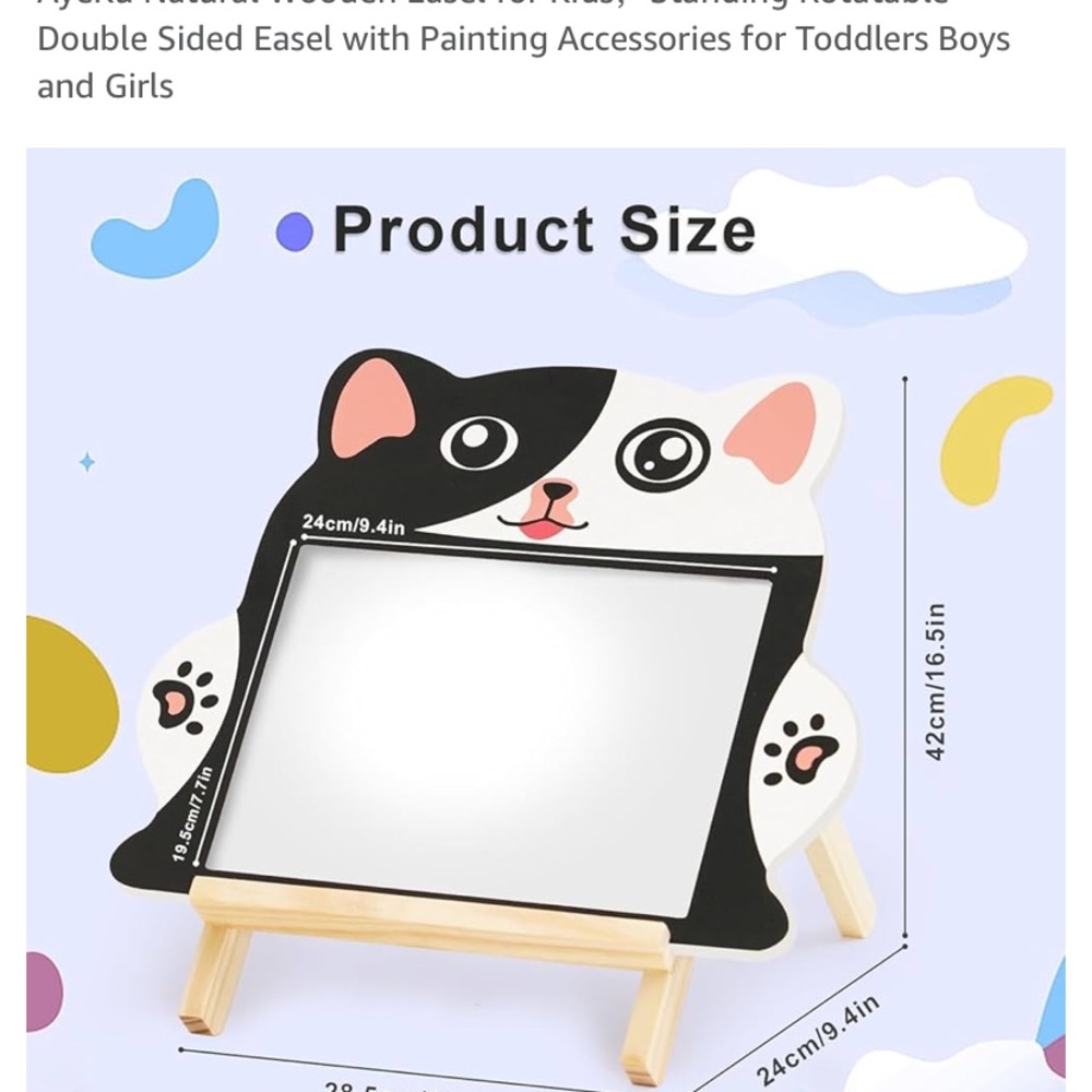 Ayeku wooden painter double faced drawing board